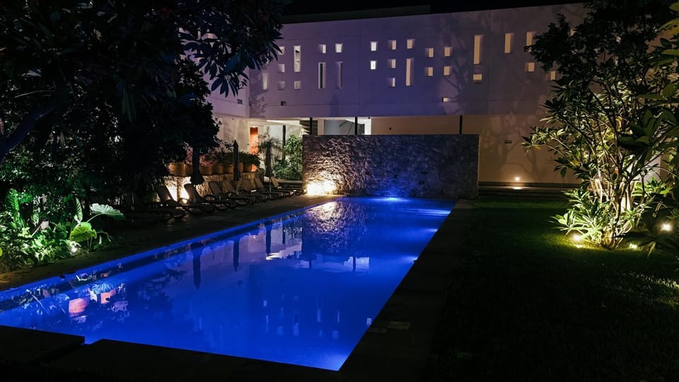 Night, Pool view, Pool view, Swimming pool