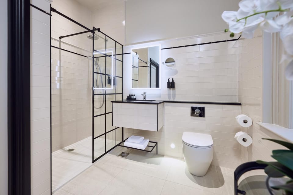 Shower, Toilet, Bathroom, towels