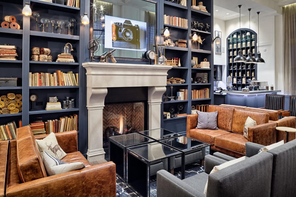 Library, Living room, Seating area