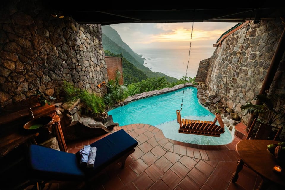Pool view, sunbed
