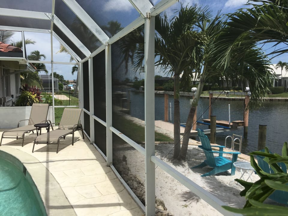 Enjoy the tropical breezes while sipping a cocktail under the palm trees!
