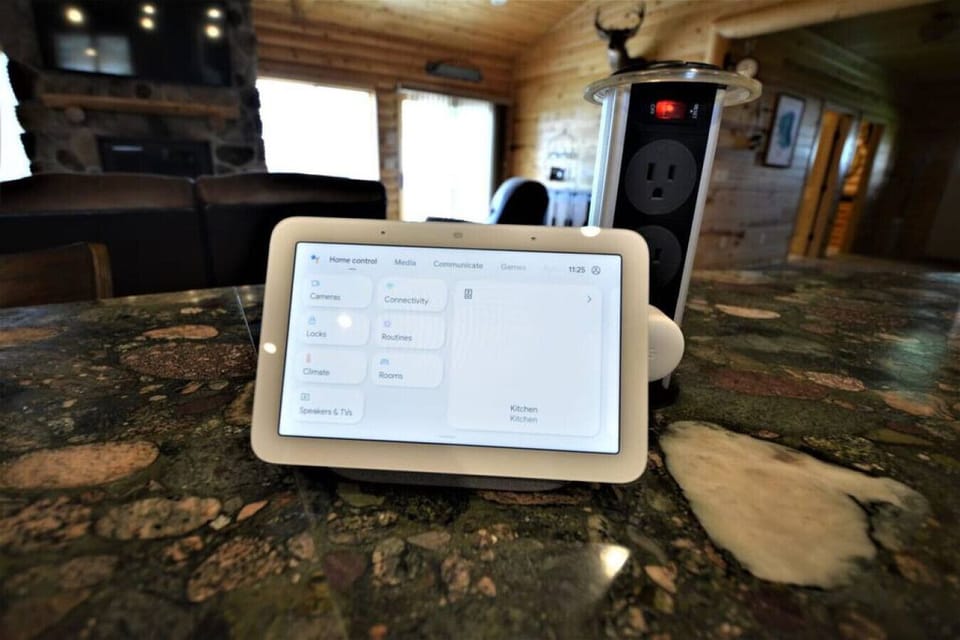 The house features a Google Smart systemughout the property, all conveniently controlled via an iPad.