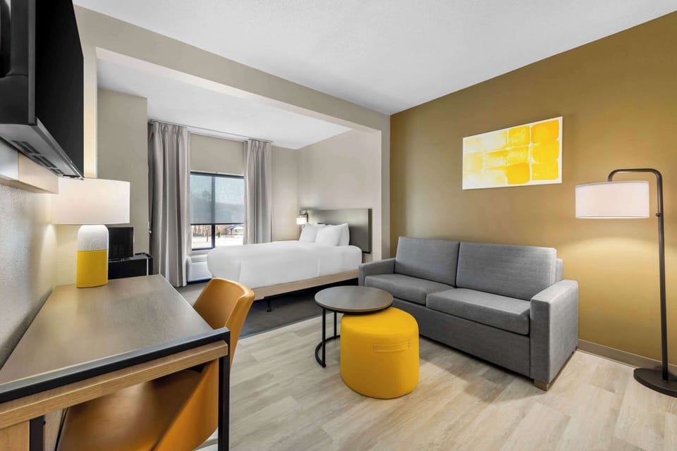 Suite, 1 Queen Bed, Accessible, Non Smoking (Sofa Bed) | Desk, blackout drapes, iron/ironing board, WiFi (free)