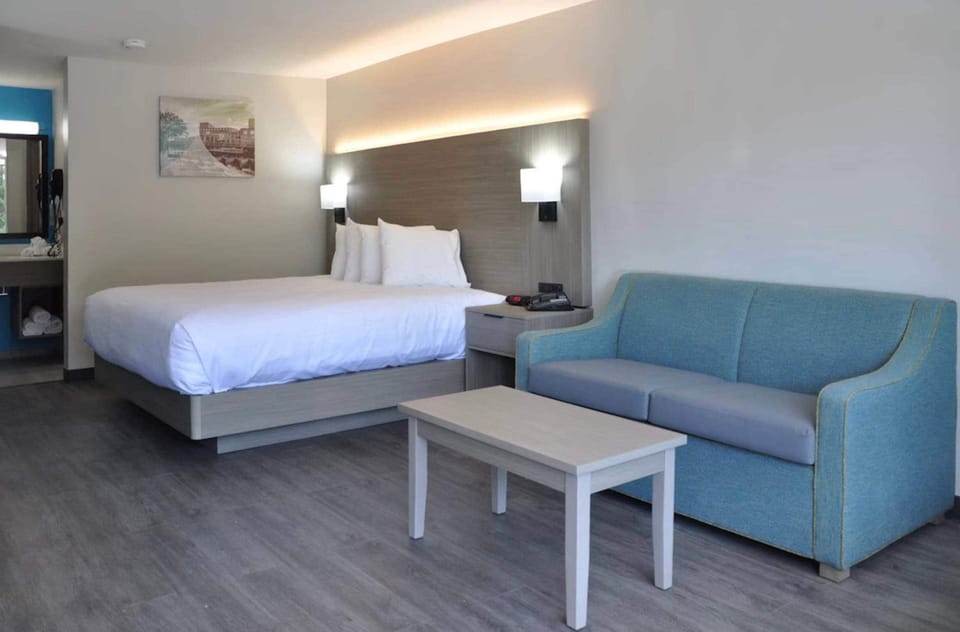 Standard Room, 1 King Bed, Non Smoking | Pillowtop beds, blackout drapes, iron/ironing board, cribs (surcharge)
