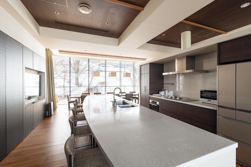 Penthouse, 4 Bedrooms | Private kitchen | Coffee/tea maker, fridge, electric kettle